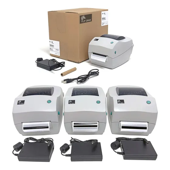 Impressora Zebra Tlp2844 (kit Com 03 Pçs)