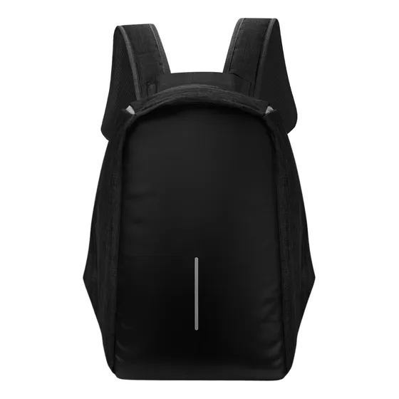 Mochila Antirrobo Urbana Smart Carga Con Puerto Usb Y Cable Acolchada Notebook Tablet Celular Laptop 15.6 Unisex Color Negro Ab02 Diseño De La Tela Liso