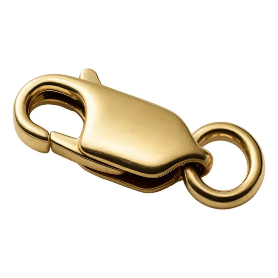 Fecho Mosquetão Para Corrente E Pulseira De Ouro 18k 750