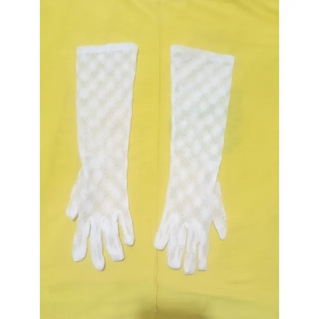 Guantes De Niña Damas De Encaje, Ideal Bodas Disfraz