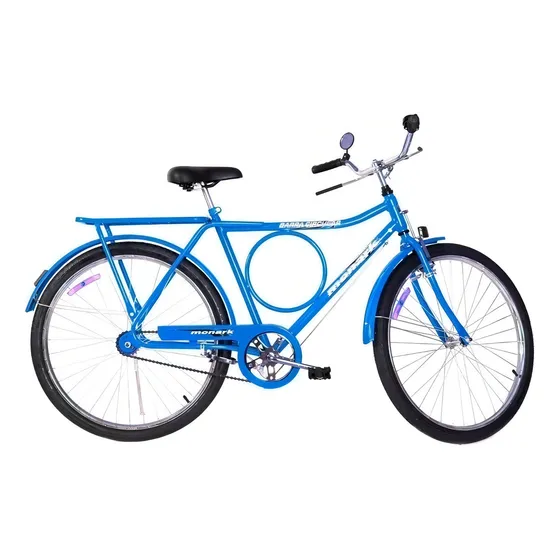 Bicicleta passeio masculina Monark Barra Circular FI R26 - azul