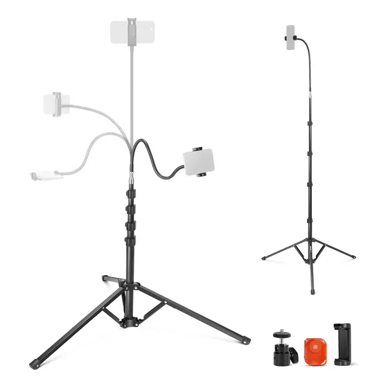 Neewer 180cm Trípode De Celular Selfie Con Brazo Flexible