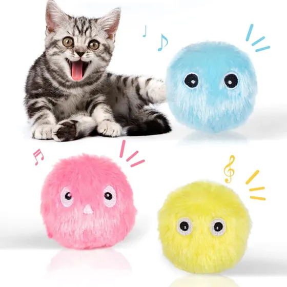 Brinquedo Bolinha Interativa Com Som De Bichos Para Gatos