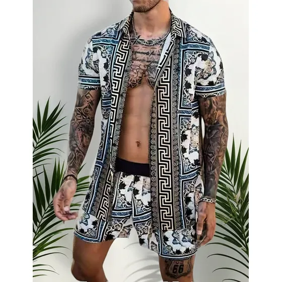 Camisa Y Short Playero, Conjunto Playero