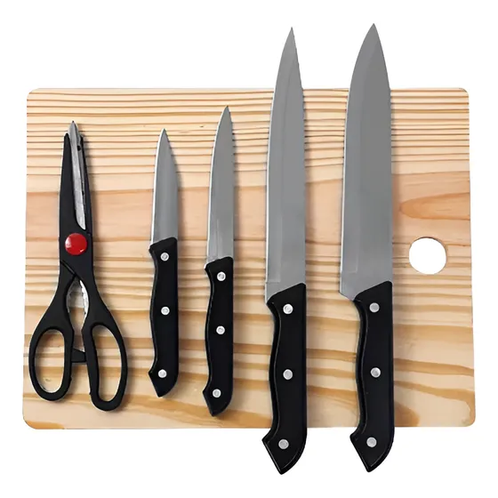 Cuchillo De Cocina Universo Gastronómico 050-001-005 Negro