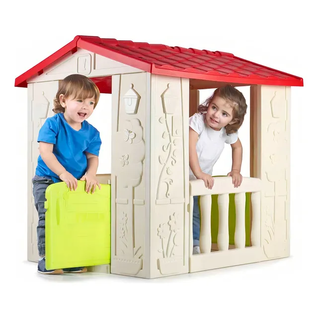 Casita Casa Feber Happy Con 2 Puertas Color Multicolor Floreado