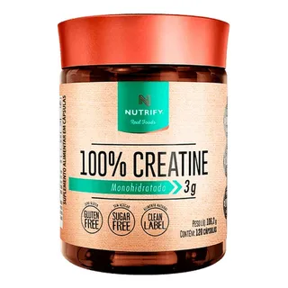 Creatina 100% Monohidratada 120 CĂĄpsulas Nutrify Creatina 100% Monohidratada 120 CĂĄpsulas Nutrify