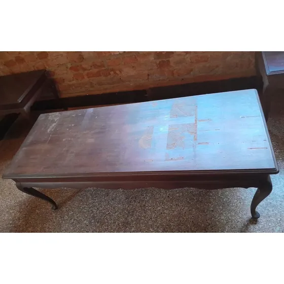 Mesa De Centro O Auxiliar De Madera - Mueble - Vintage 