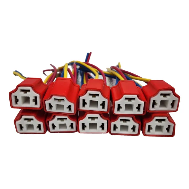 Set 10 Piezas Soquet H4 Ceramica Para Unidad Led, Foco Xenon