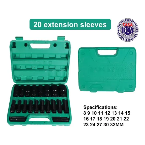 Estuche Juego De 20 Pcs Dados De Impacto 1/2 De 8 A 32mm 