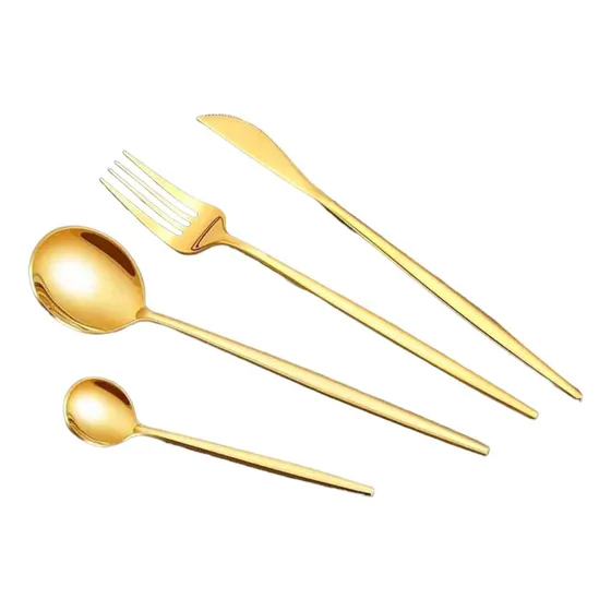 Juego De Cubiertos De 24 Piezas Dorado Global Troc