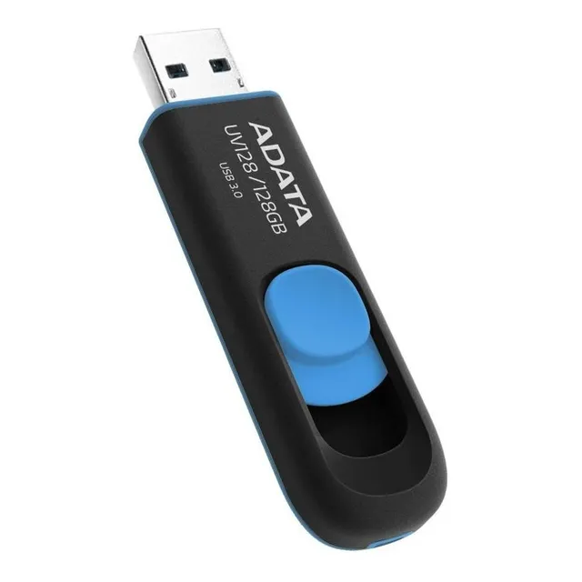 Memoria USB Adata UV128 128GB 3.2 Gen 1 negro y azul