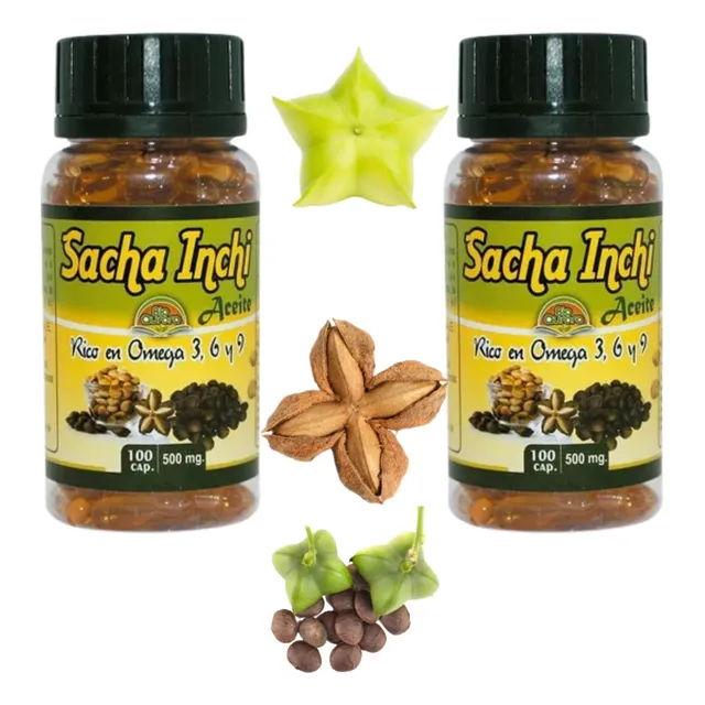 Aceite De Sacha Inchi Omega 3,6 & 9 Pack 2 Frascos Original
