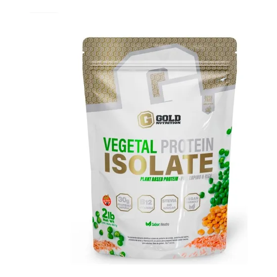 Proteina Isolate 100% Vegetal Gold Nutrition X 2 Lb Sabor Neutro