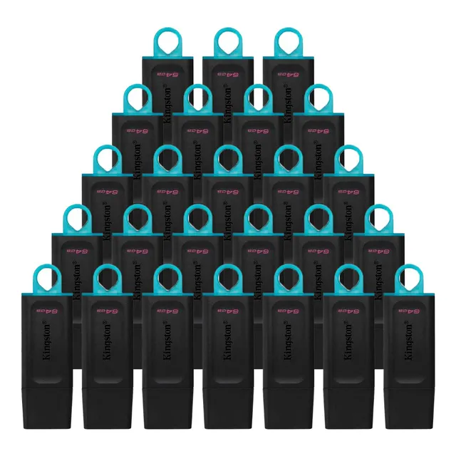 Kit De 25 Memorias Usb Kingston 64gb Data Traveler Exodia Negro