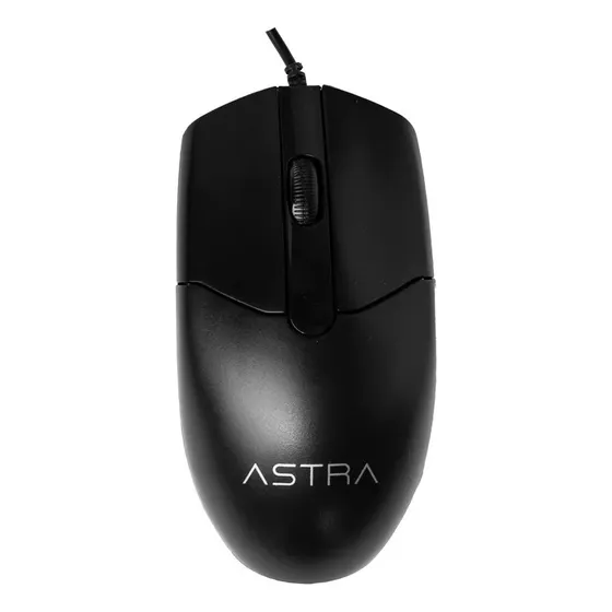 Mouse De 3 Botones Astra Alámbrico Negro Usb