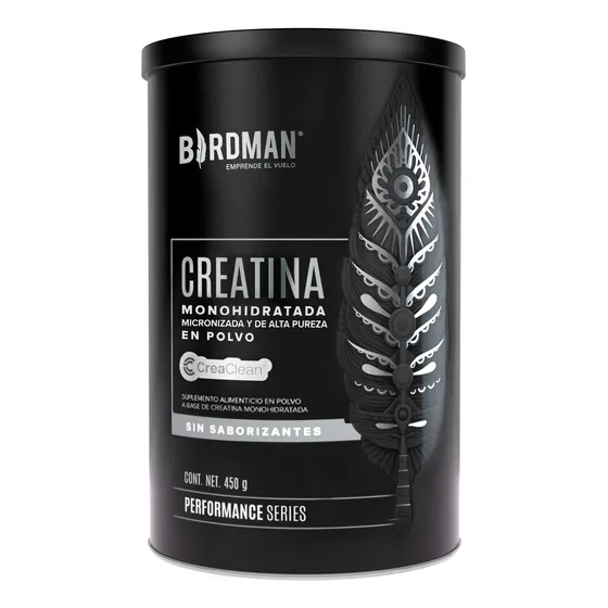 Birdman Creatina Monohidratada En Polvo De Alta Pureza | 90 Servicios | 450g | Sabor Natural