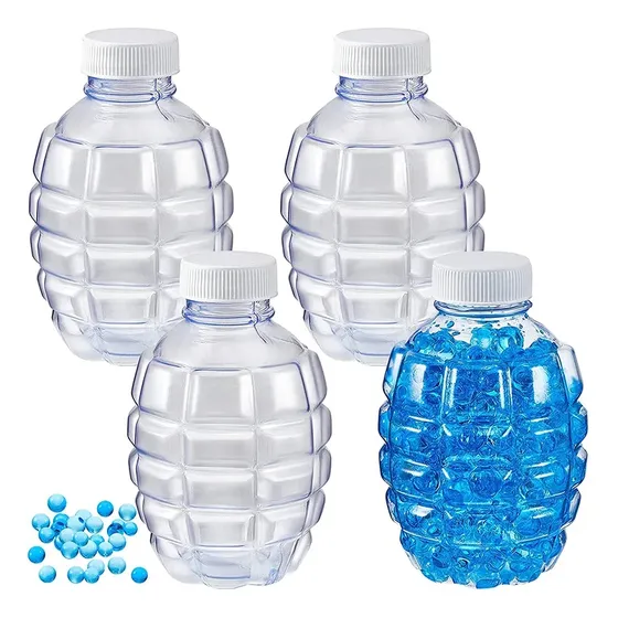 Pack 3 Botellas De Piña Granada, Recipiente Balas Hidrogel