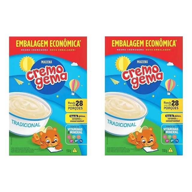 Cremogema Tradicional Kit Com 2 Unidades De 380g