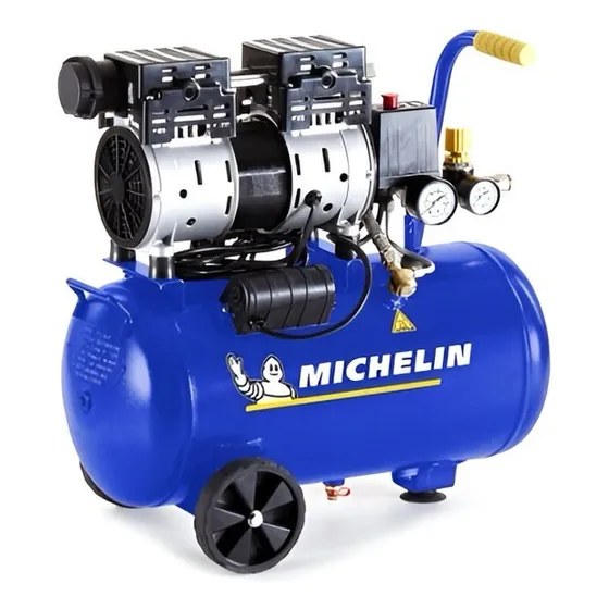 Compresor De Aire Michelin 24lts Silencioso Color Azul