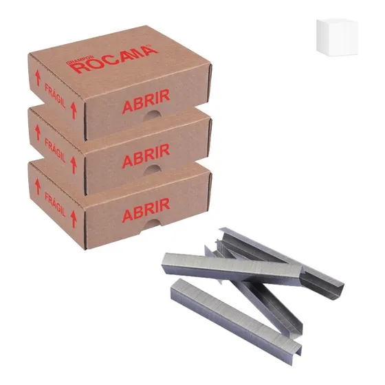 Grampos Originais Rocama - Caixa Com 24.750 Grampos 80/14