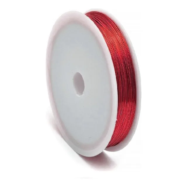 Alambre Guaya Forrada 0.45mm 10mts +colores Joyería Mercería