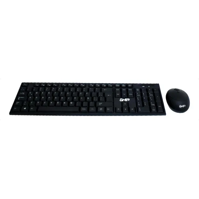 Kit de teclado y mouse inalámbrico Ghia GT5000 Español de color negro
