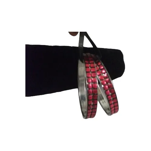 Pulseras Metalica C/diseño Rojas Precio X 2 Pz T/virtual