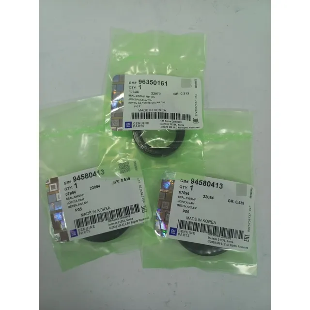 Kit Estoperas Levas Y Delantera Cigüeñal Aveo Original Gm