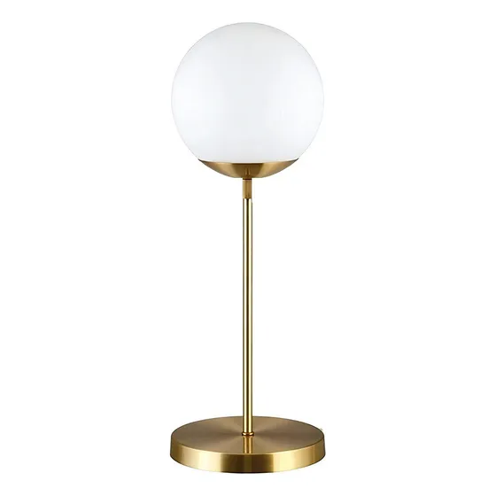 Lampara De Mesa Miami Decorativa Globo E27 - Unilux Estructura Dorado Dorado