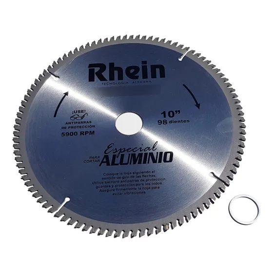 Disco Sierra Widia Corte Aluminio 98d. 10pul. - 250x 25,4/30 Color Plateado