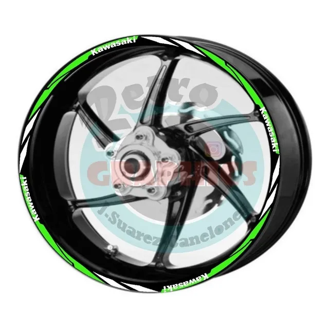 Calcomanías Adhesivos Llantas Kawasaki Rodado 17-18