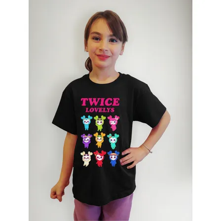 Polera Diseño Twice Lovelys Estampado Dtf Cod 001