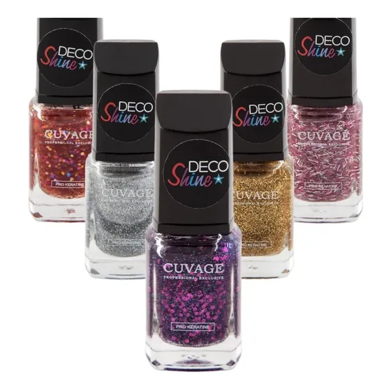 Kit Esmaltes Uñas Glitter X 4 - Gibre Brillo Sin Tacc Cuvage