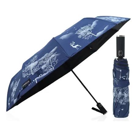 Guarda Chuva Abre E Fecha Automático Contra Vento Reforçado