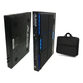 Pad Percussão Eletrônica Alesis 8 Pads Sample Bag E Baqueta Preto