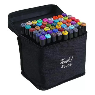 Kit De Marcadores De 48 Pcs Rotuladores Doble Punta Kit De Marcadores De 48 Pcs Rotuladores Doble Punta