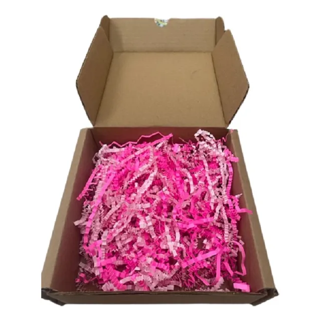Papel Tiras Rosas Relleno Triturado Zigzag Decorativo 300 Gr