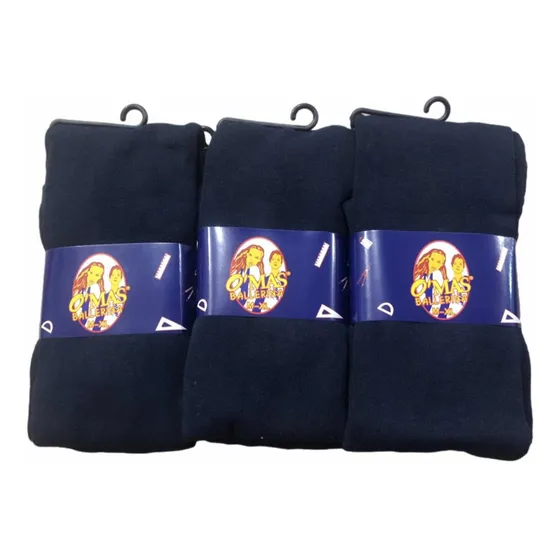 Pack 3 Pantys Ballerinas Lanas Color Azul Marino M- Xl- Xxl