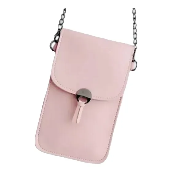 Cartera Porta Celulares De Cuero Pantalla Portátil Correa