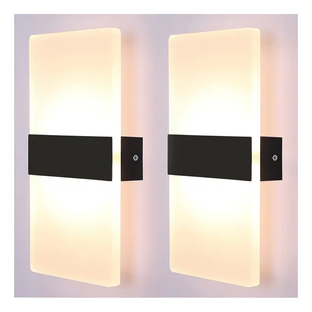 Lámpara De Pared Interior Acrílico Modernas Hogar Led 2pcs
