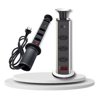 Tomada Torre De Elevação Retrátil 3 Tomadas Usb-a E Usb-c Tomada Torre De Elevação Retrátil 3 Tomadas Usb-a E Usb-c