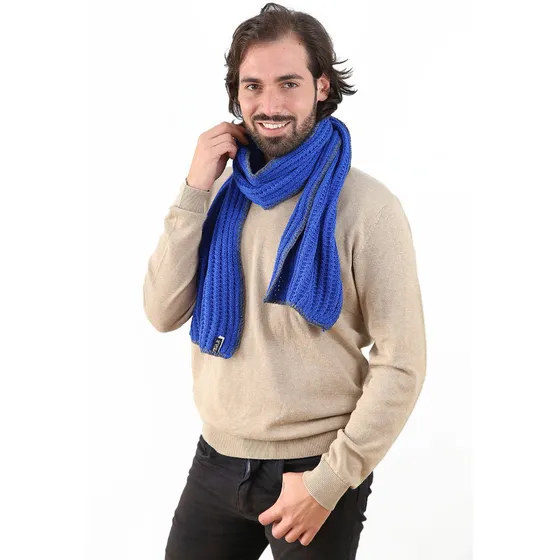 Bufanda Hombre Tejida Punto Inglés Mullida Y Abrigada #5126