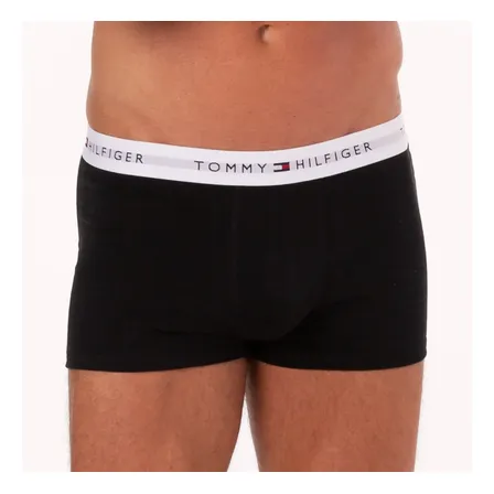Cueca Tommy Hilfiger Masculino Kit 3 Unidades Black Liso Gg