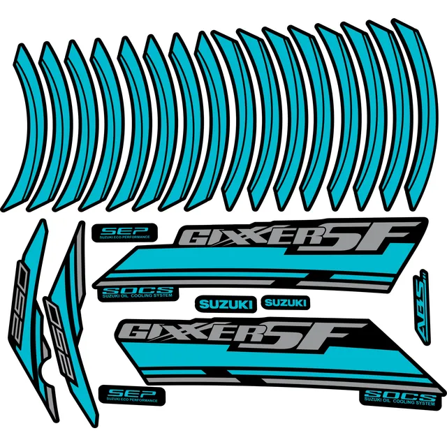 Kit Calcomanias Gixxer Sf 2024 Varios Colores