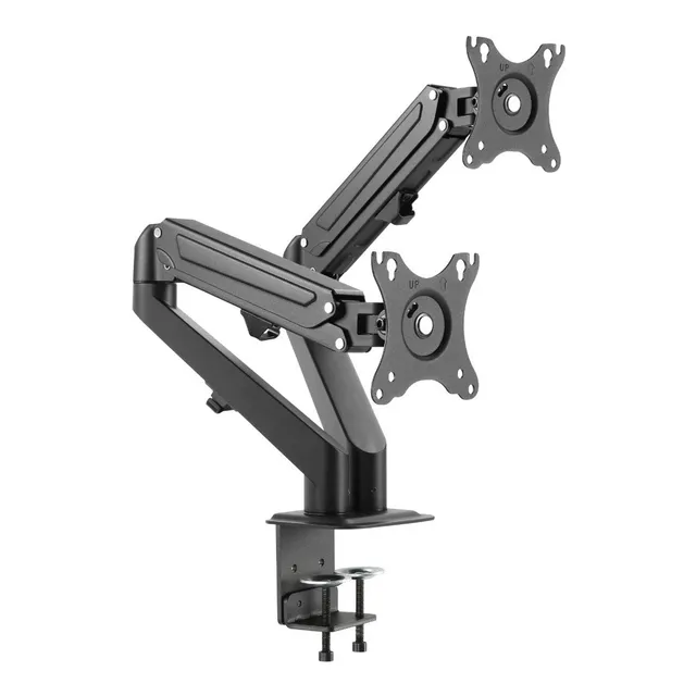 Soporte Escritorio Brazo Dual Articulado Monitor Lcd 17 A 27