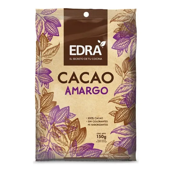 Cacao Amargo Polvo Edra 150g