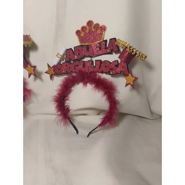 Cintillo Decorado De Graduación Mamá Orgullosa Birretes