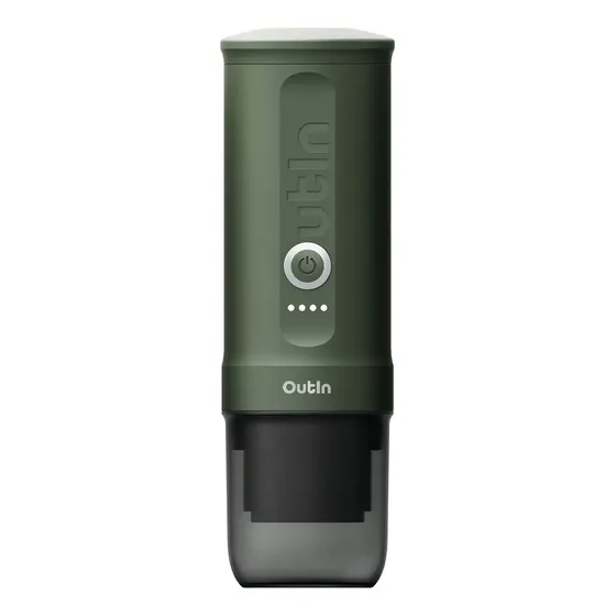 Máquina de café espresso eléctrica portátil Outin Nano con autocalentamiento e impermeable (verde bosque)