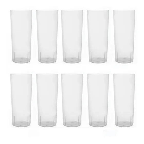 Vaso Descartable Fiesta Flexible Trago Largo Pp X 100 Unid Color Transparente